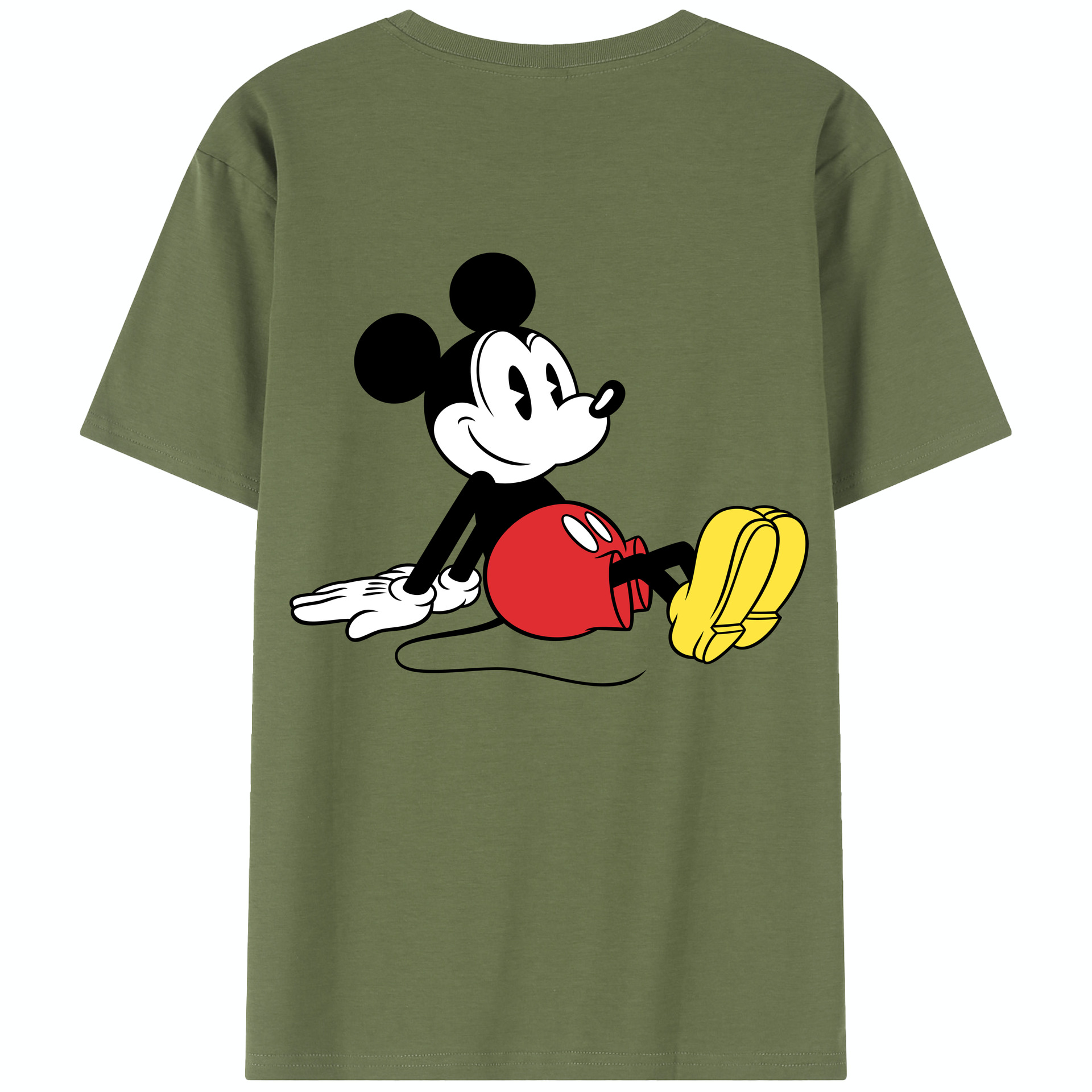 （画像用） ミッキーマウス Mickey Mouse 綿100％半袖Tシャツ（背面プリント）